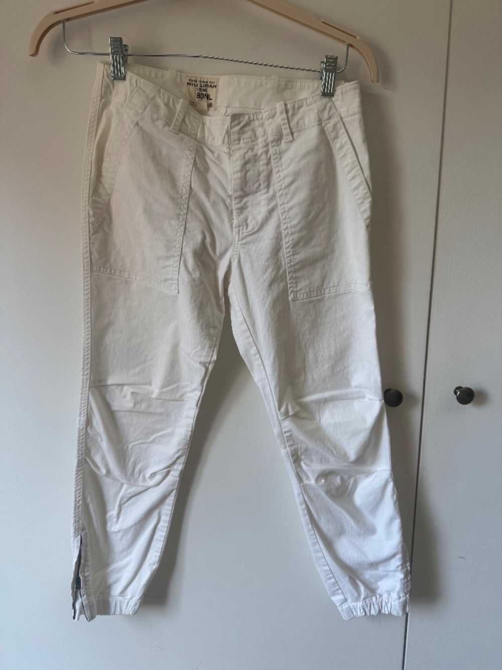 Nili Lotan White Cropped Pants Size 2
